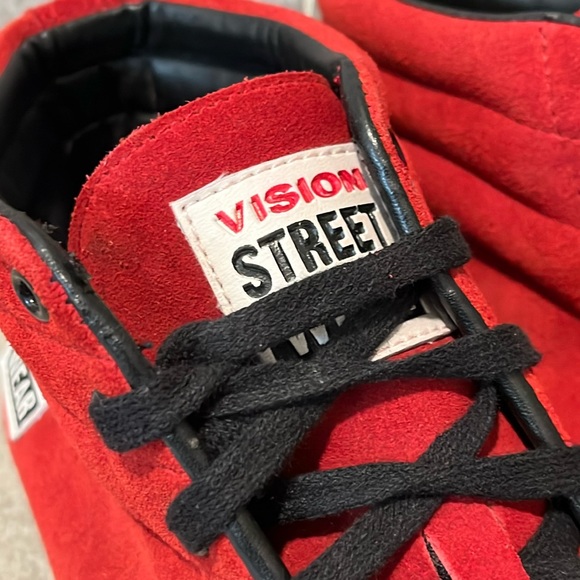 Vision Street Wear VSW Suede Hi skate skateboard shoes sneakers red Mens Size 13 - Picture 8 of 14